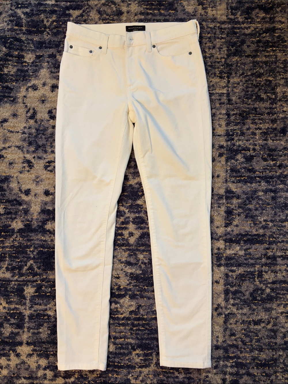 Banana Republic Factory White Corduroy Skinny Jeans